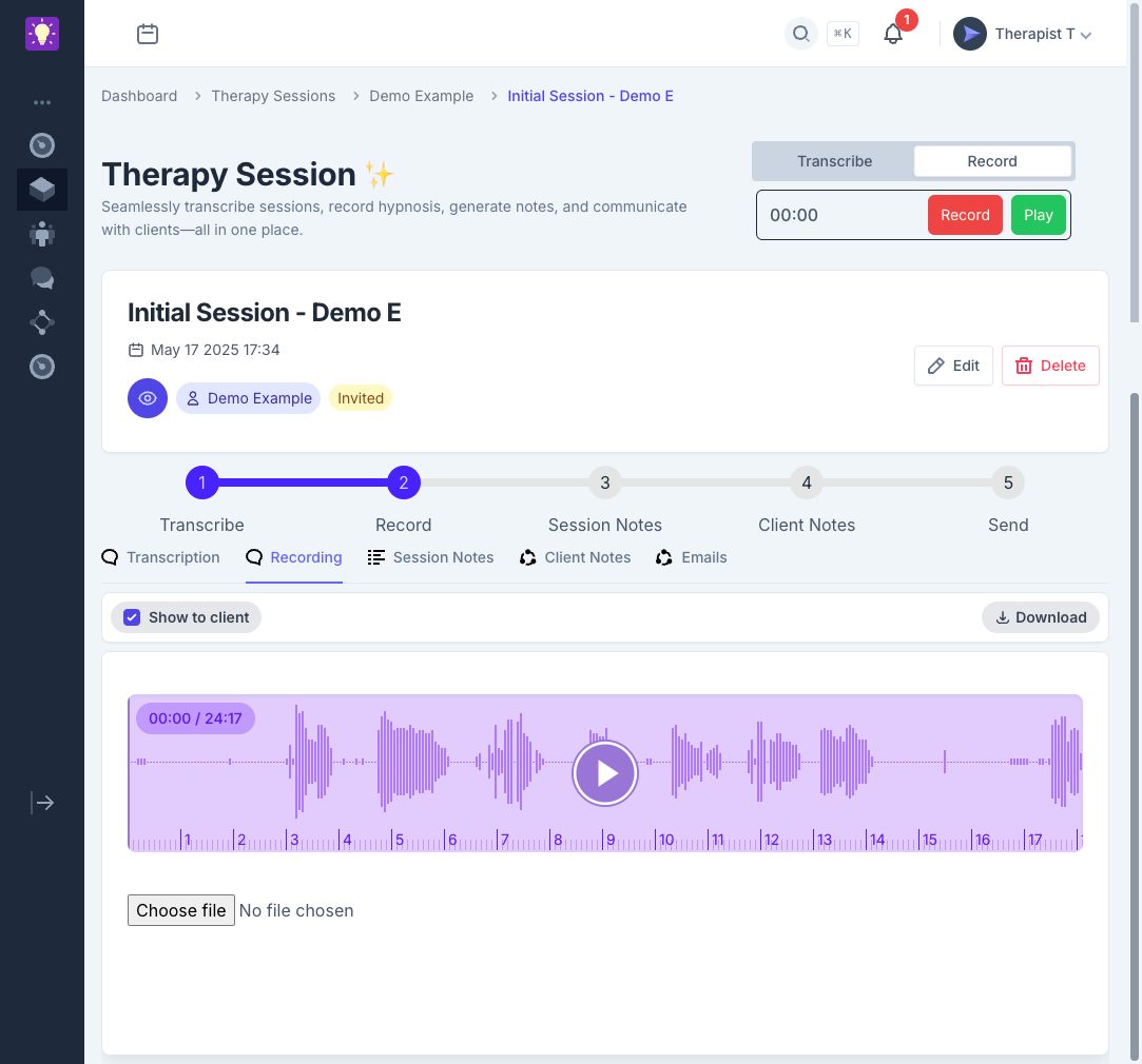 Create recording